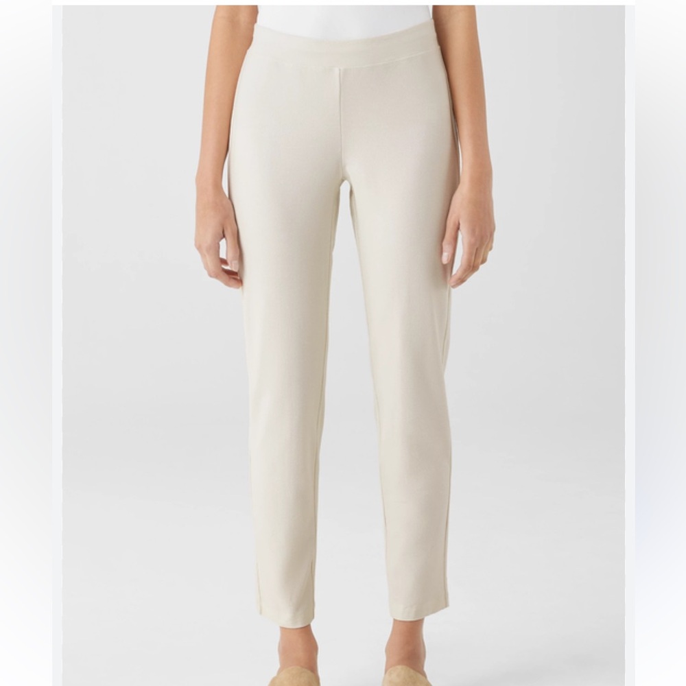 Eileen Fisher washable stretch slim fit crepe ankle bone XS cropped pants